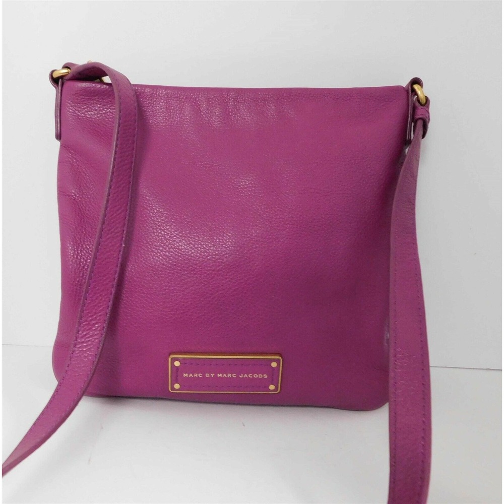 Marc by Marc Jacobs Purple Pebble Grain Leather Crossbody Bag
